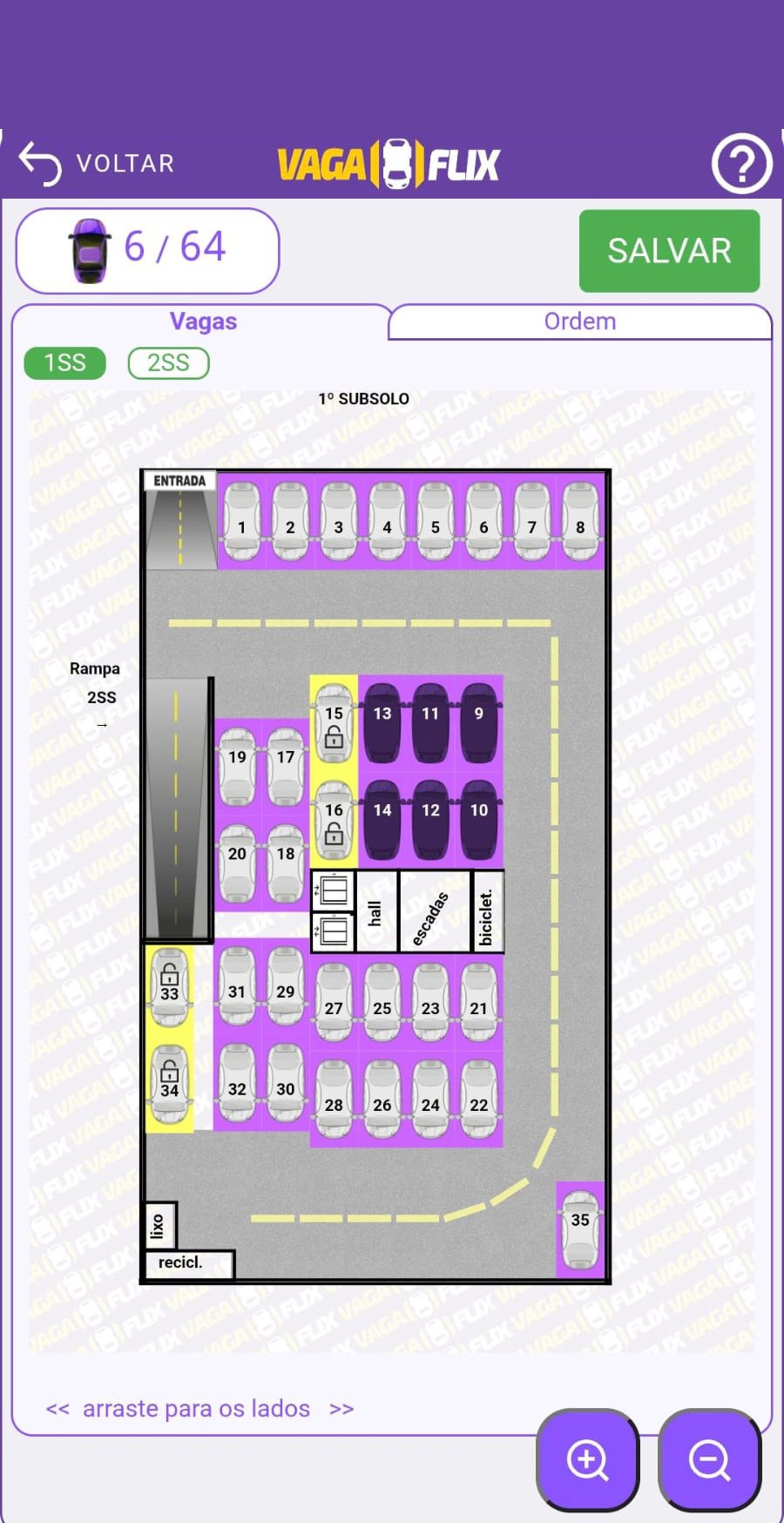 Painel digital com indicadores de economia operacional do condomínio