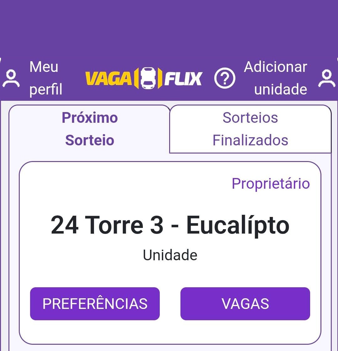 Resultado do sorteio personalizado na VagaFlix
